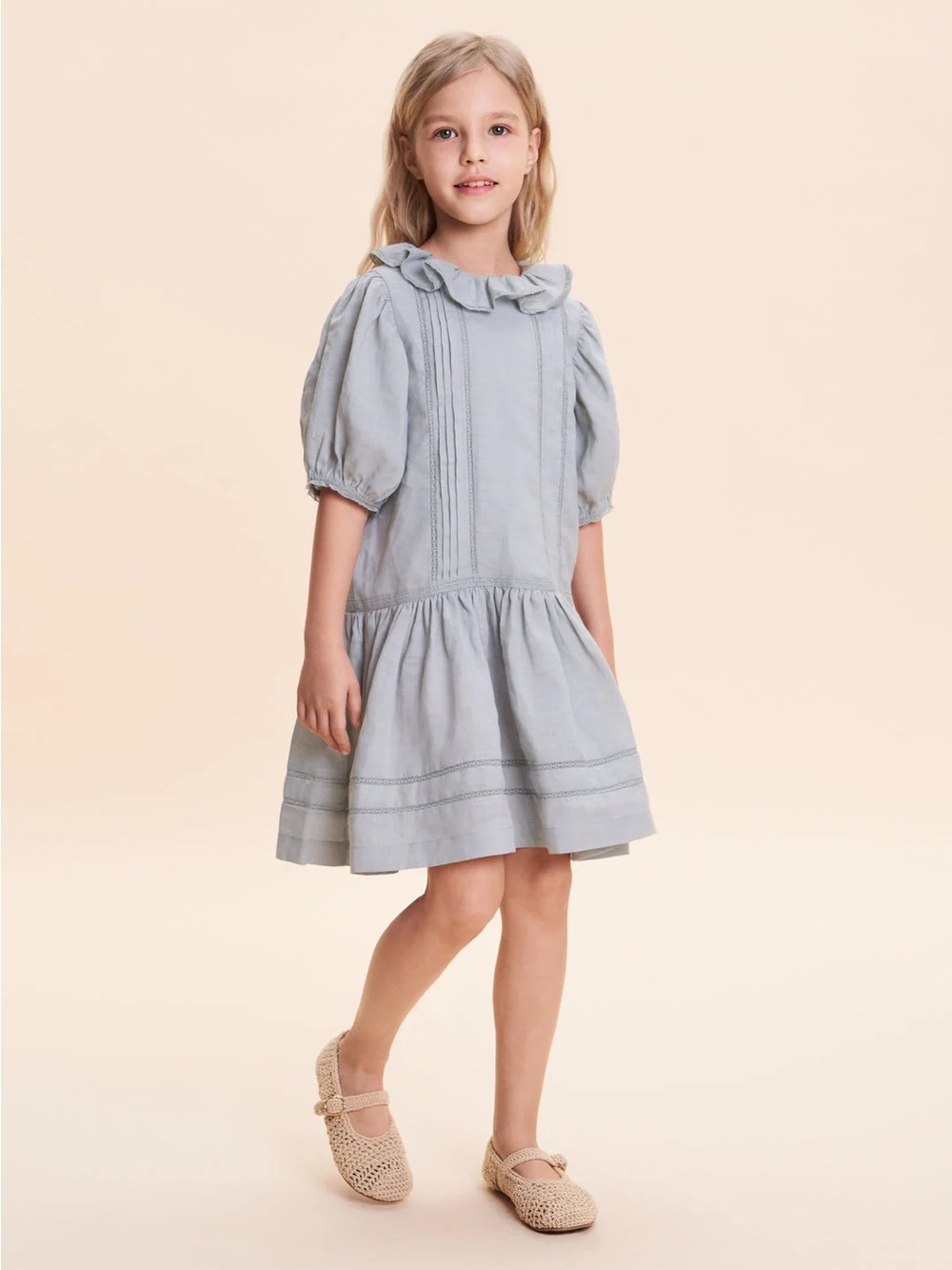 NWT C'ERA UNA VOLTA Ramie Joanna dress | Celadon Blue